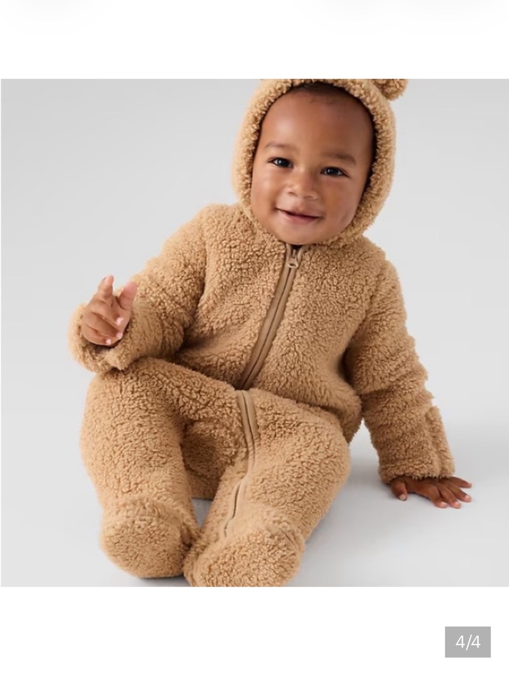 New BabyGap Teddy Sherpa One-Piece 6-12mo